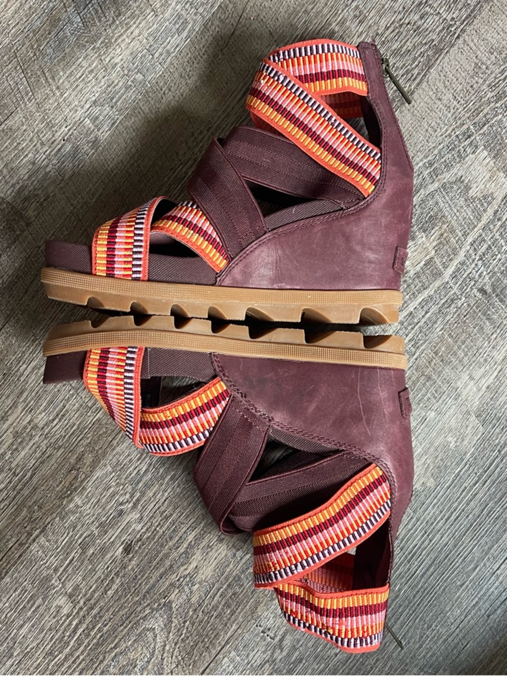 Sorel Joanie II Strappy Stripe Sandal Platform Resortwear Coastal - Picture 5 of 12